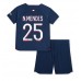 Paris Saint-Germain Nuno Mendes #25 Dětské Oblečení Domácí Dres 2023-24 Krátkým Rukávem (+ trenýrky)